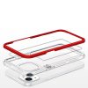 Átlátszó 3 az 1-ben tok iPhone 13 mini-hez, piros kerettel-9145576242476 5 kép