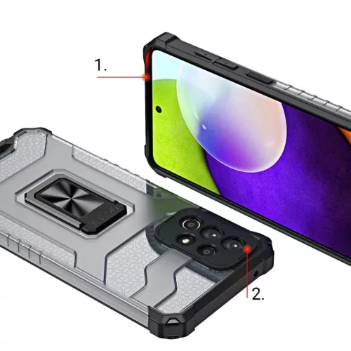 Crystal Ring Case Kickstand Tough Rugged tok Samsung Galaxy A72 4G fek-9145576226391 3 kép