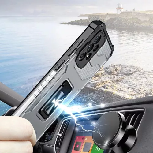 Crystal Ring Case Kickstand Tough Rugged tok Samsung Galaxy A72 4G fek-9145576226391 6 kép