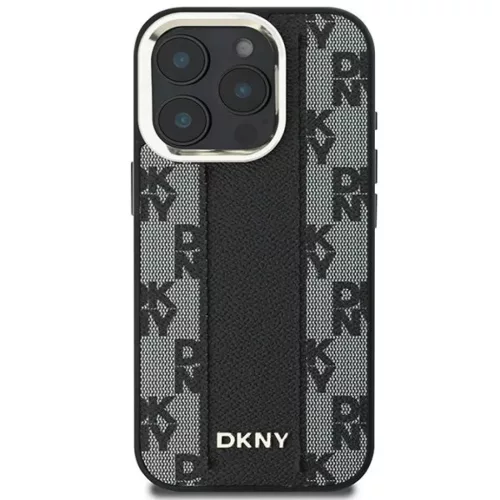 iPhone 16 Pro Fekete DKNY Kockás Minta MagSafe Tok-3666339333164 3 kép