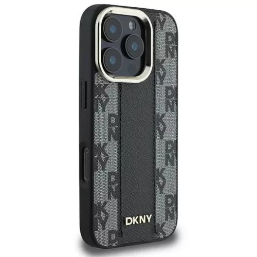  iPhone 16 Pro Fekete DKNY Kockás Minta MagSafe Tok-3666339333164 4 kép