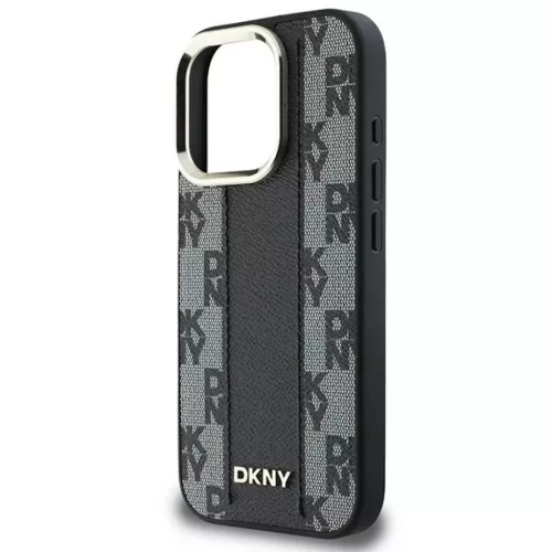 iPhone 16 Pro Fekete DKNY Kockás Minta MagSafe Tok-3666339333164 6 kép