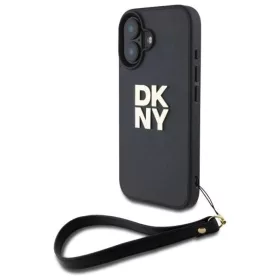  iPhone 16 6.1" fekete/fekete DKNY DKHCP16SPBSWSK keménytok csuklóp�-3666339334543 1 kép