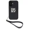  iPhone 16 6.1" fekete/fekete DKNY DKHCP16SPBSWSK keménytok csuklóp�-3666339334543 2 kép