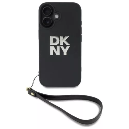  iPhone 16 6.1" fekete/fekete DKNY DKHCP16SPBSWSK keménytok csuklóp�-3666339334543 2 kép
