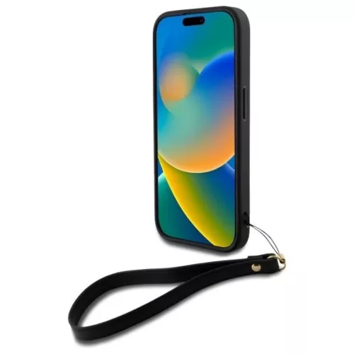  iPhone 16 6.1" fekete/fekete DKNY DKHCP16SPBSWSK keménytok csuklóp�-3666339334543 4 kép