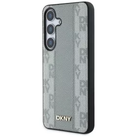  Samsung Galaxy S25 taupe DKNY Leather Checkered Pattern MagSafe tok-3666339423575 2 kép