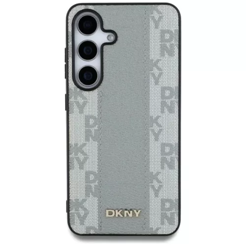  Samsung Galaxy S25 taupe DKNY Leather Checkered Pattern MagSafe tok-3666339423575 3 kép
