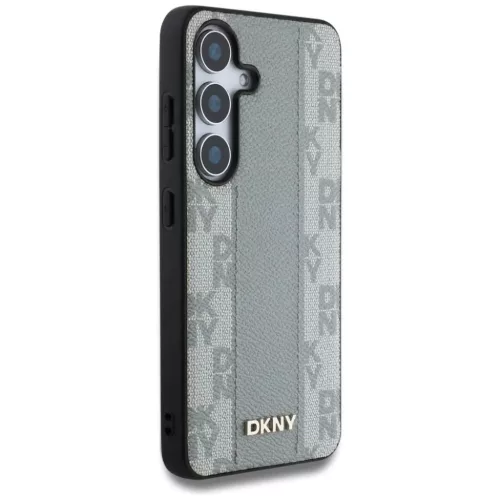  Samsung Galaxy S25 taupe DKNY Leather Checkered Pattern MagSafe tok-3666339423575 4 kép