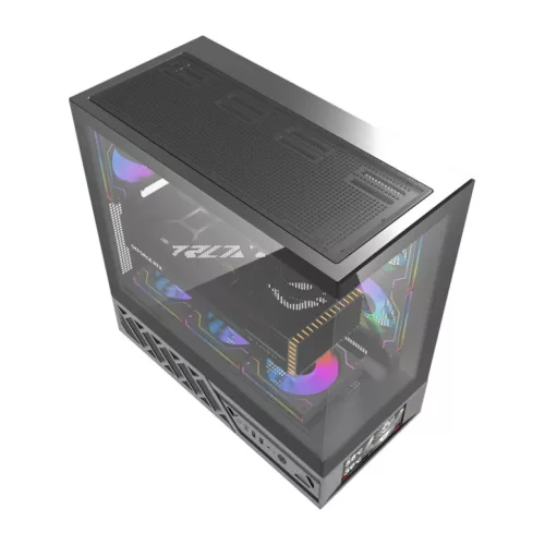 DarkFlash DS950 számítógépház kijelzővel fekete (+6 ventilátor)-4711527008528 7 kép