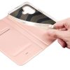 Dux Ducis Skin Pro fliptok iPhone 16-hoz kártyatartóval - rózsaszí-6934913004135 9 kép