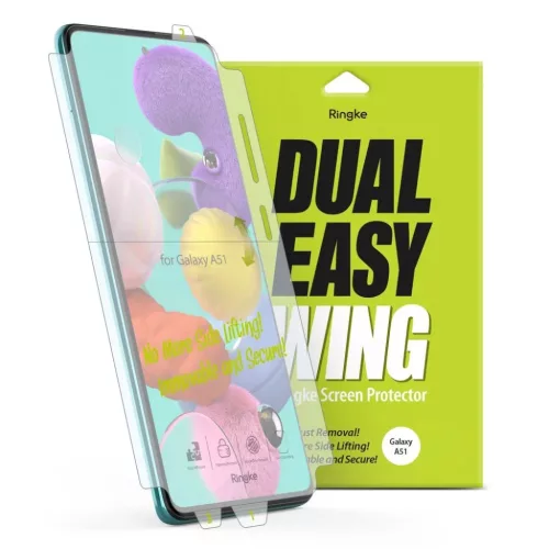 Samsung A51 Ringke Dual Easy 2x kijelzővédő PET fólia (DWSG0001)-8809688896897 5 kép