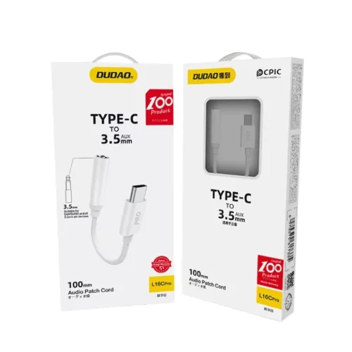 Dudao audio adapter fejhallgató adapter USB Type C-ről 3.5 mm-es min-6976625335404 3 kép