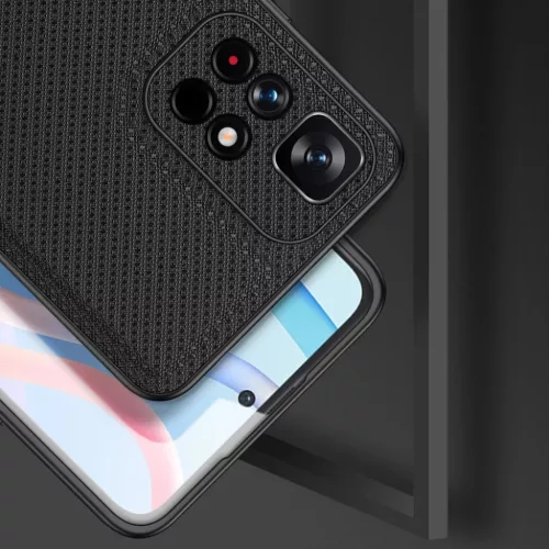 Dux Ducis Fino case nylon anyaggal borított Poco M4 Pro 5G fekete tok-6934913043851 4 kép