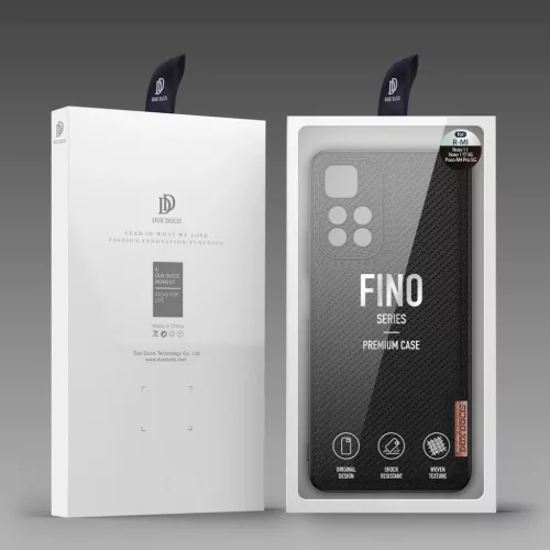Dux Ducis Fino case nylon anyaggal borított Poco M4 Pro 5G fekete tok-6934913043851 5 kép
