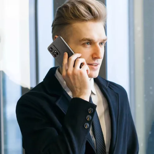 Dux Ducis Fino case nylon anyaggal borított Poco M4 Pro 5G fekete tok-6934913043851 9 kép