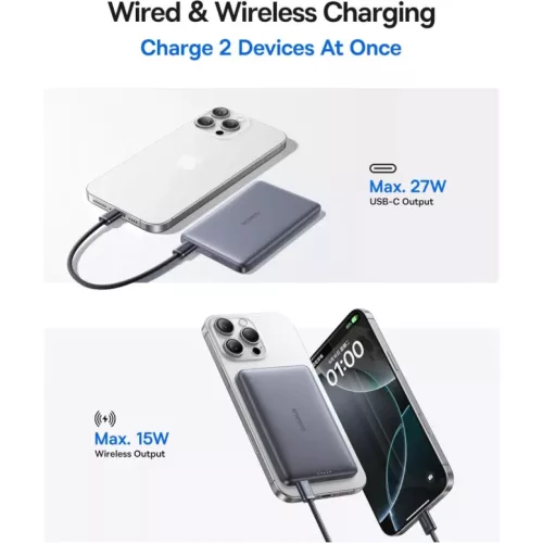 Powerbank Baseus PicoGo AM41, 10000mAh, 27W, PD + FQI, Szürke E002720-6932172691424 6 kép