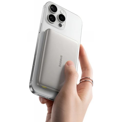 Baseus PicoGo AM41 Powerbank, 10000mAh, 27W, PD + FQI, Bézs E0027203-6932172691684 4 kép