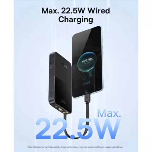 Powerbank Baseus EnerFill Bipow2 Pro, 10000mAh, 22.5W, QC + PD, Fekete-6932172691875 4 kép