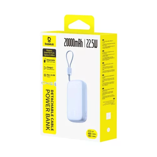 Baseus EnerFill FC21 Qpow 3 Ultra 20000mAh 22.5W Powerbank kijelzővel-6932172692568 4 kép