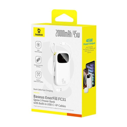 Baseus EnerFill FC31 20000mAh 45W Powerbank digitális kijelzővel és-6932172695811 3 kép