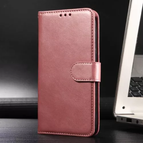 Honor 600 / 600 Pro klasszikus borjúbőr textúrás fliptok rózsaara- 2 kép
