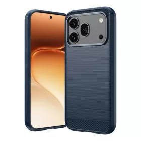 Honor 600 szálcsiszolt szénszál mintás TPU telefontok (kék) tok- 1 kép