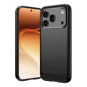   Honor 600 Pro karbonszálas csiszolt mintázatú TPU telefontok (fekete) tok