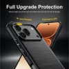 Honor 600 Pro karbonszálas csiszolt mintázatú TPU telefontok (feket- 3 kép