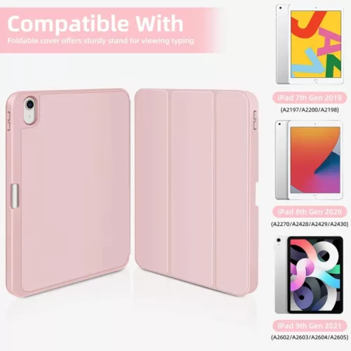iPad 10.9 2022, iPad 11 2025 készülékhez 3 részes TPU fliptok műb- 2 kép