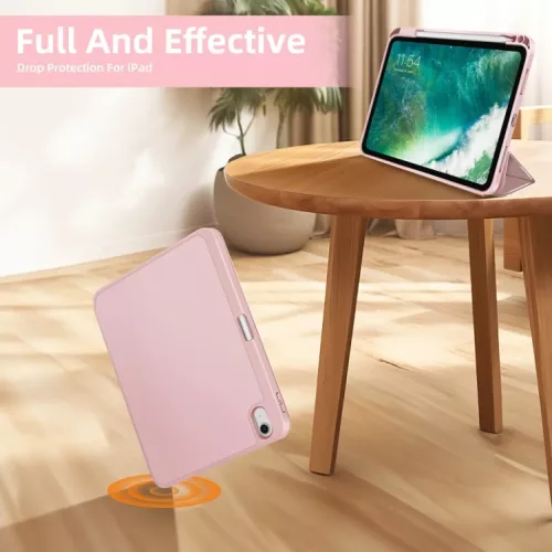 iPad 10.9 2022, iPad 11 2025 készülékhez 3 részes TPU fliptok műb- 4 kép