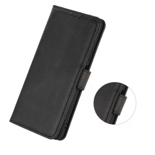 Xiaomi 17T 5G marhabőr mintás PU bőr telefontok (fekete) tok- 5 kép