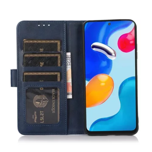Xiaomi 17T Pro 5G marhabőr mintázatú PU bőr telefontok (kék) tok- 4 kép