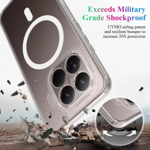 Xiaomi 17T 5G MagSafe átlátszó akril PC és TPU hibrid telefontok t- 6 kép
