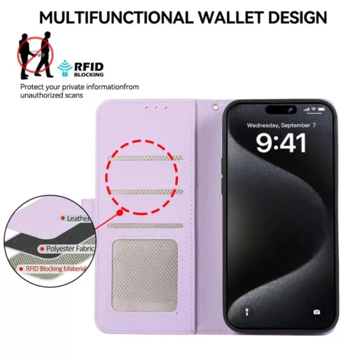 Honor X9d 5G / Magic8 Lite ABEEL finom textúrájú, toldott RFID bőr- 4 kép