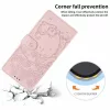 Honor Magic8 Lite Fa Macska Dombornyomott Fliptok Vegán Bőr Tok (Ró- 6 kép