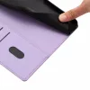 Honor Magic8 Lite fa és macska mintás dombornyomott lila fliptok veg- 4 kép