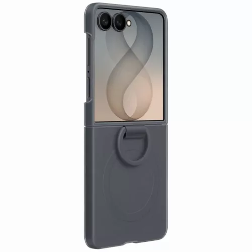  Samsung Galaxy Z Flip8 fekete szilikon gyűrűs mágneses tok-8806099229399 2 kép