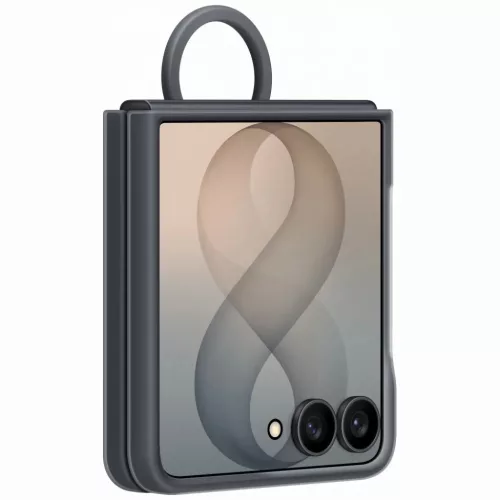  Samsung Galaxy Z Flip8 fekete szilikon gyűrűs mágneses tok-8806099229399 5 kép