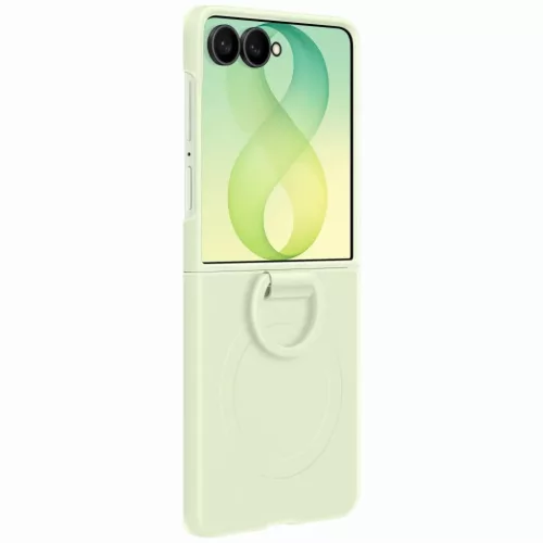  Samsung Galaxy Z Flip8 zöld Silicone Ring Magnet tok-8806099229351 2 kép
