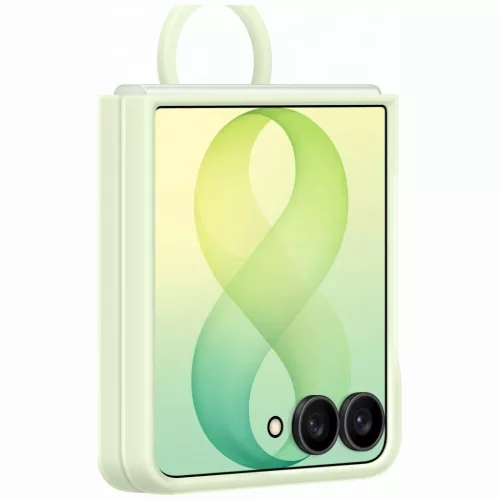 Samsung Galaxy Z Flip8 zöld Silicone Ring Magnet tok-8806099229351 5 kép
