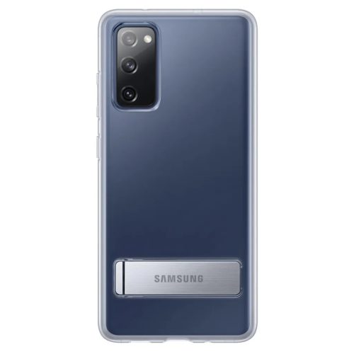 Samsung gyári szilikon tok kihajtható támasszal Samsung S20 FE 5G átlátszó (EF-JG780CTEGEU)