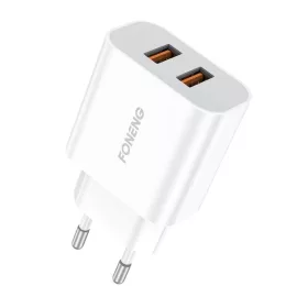 Gyors töltő Foneng 2x USB EU45 + USB Lightning kábel, hálózati t�-6970462518662 2 kép