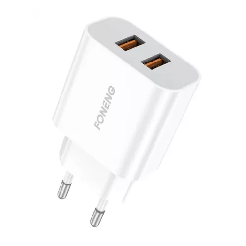 Gyors töltő Foneng 2x USB EU45 + USB Lightning kábel, hálózati t�-6970462518662 2 kép