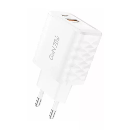 Foneng EU56 1xUSB-A, 1xUSB-C, 20W (Fehér) + USB-A - Lightning kábel-6970462510406 2 kép