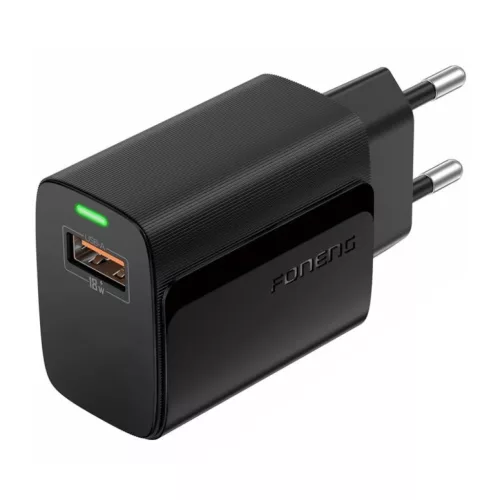 Foneng EU64 USB-A töltő fekete-6970462514367 2 kép