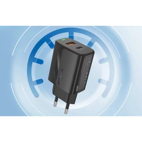 Foneng EU66 A+C 2 (PD20W) hálózati töltő fekete-6970462515012 3 kép