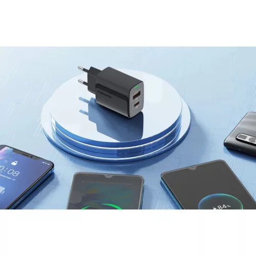 Foneng EU66 A+C 2 (PD20W) hálózati töltő fekete-6970462515012 5 kép
