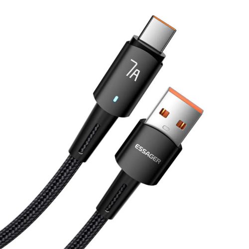 USB kábel Essager EXC7A-CG01-P USB - USB-C 100W 1m (fekete)-6975253972760 1 kép