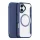  iPhone 17 Air Kék Dux Ducis Skin X Pro tok MagSafe-fel és pénztárcával